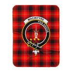 Scotstee Shop Tartan Plaid Blanket MacIntyre Modern Clan Crest Badge Scottish Tartan Plaid Sherpa Blanket