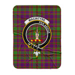 Scotstee Shop Tartan Plaid Blanket MacIntyre Of Glenorchy Clan Crest Badge Scottish Tartan Plaid Sherpa Blanket