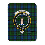 Scotstee Shop Tartan Plaid Blanket MacKay Modern Clan Crest Badge Scottish Tartan Plaid Sherpa Blanket