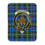 Scotstee Shop Tartan Plaid Blanket MacKenzie Clan Crest Badge Scottish Tartan Plaid Sherpa Blanket