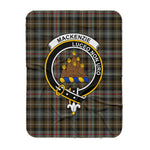 Scotstee Shop Tartan Plaid Blanket MacKenzie Weathered Clan Crest Badge Scottish Tartan Plaid Sherpa Blanket