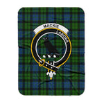 Scotstee Shop Tartan Plaid Blanket MacKie Clan Crest Badge Scottish Tartan Plaid Sherpa Blanket