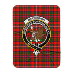 Scotstee Shop Tartan Plaid Blanket MacKinnon Modern Clan Crest Badge Scottish Tartan Plaid Sherpa Blanket