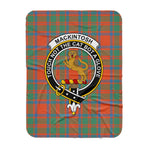 Scotstee Shop Tartan Plaid Blanket MacKintosh Ancient Clan Crest Badge Scottish Tartan Plaid Sherpa Blanket