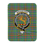 Scotstee Shop Tartan Plaid Blanket MacKintosh Hunting Ancient Clan Crest Badge Scottish Tartan Plaid Sherpa Blanket