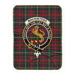 Scotstee Shop Tartan Plaid Blanket MacKintosh Hunting Modern Clan Crest Badge Scottish Tartan Plaid Sherpa Blanket