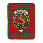 Scotstee Shop Tartan Plaid Blanket MacKintosh Modern Clan Crest Badge Scottish Tartan Plaid Sherpa Blanket