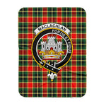 Scotstee Shop Tartan Plaid Blanket MacLachlan Hunting Modern Clan Crest Badge Scottish Tartan Plaid Sherpa Blanket