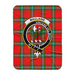 Scotstee Shop Tartan Plaid Blanket MacLaine Of Loch Buie Clan Crest Badge Scottish Tartan Plaid Sherpa Blanket