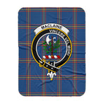 Scotstee Shop Tartan Plaid Blanket MacLaine Of Loch Buie Hunting Ancient Clan Crest Badge Scottish Tartan Plaid Sherpa Blanket