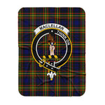 Scotstee Shop Tartan Plaid Blanket MacLellan Modern Clan Crest Badge Scottish Tartan Plaid Sherpa Blanket