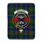 Scotstee Shop Tartan Plaid Blanket MacLeod Of Harris Modern Clan Crest Badge Scottish Tartan Plaid Sherpa Blanket