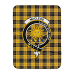 Scotstee Shop Tartan Plaid Blanket MacLeod of Lewis Ancient Clan Crest Badge Scottish Tartan Plaid Sherpa Blanket