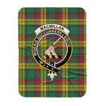 Scotstee Shop Tartan Plaid Blanket MacMillan Old Ancient Clan Crest Badge Scottish Tartan Plaid Sherpa Blanket