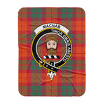 Scotstee Shop Tartan Plaid Blanket MacNab Clan Crest Badge Scottish Tartan Plaid Sherpa Blanket
