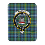 Scotstee Shop Tartan Plaid Blanket MacNeill Of Barra Ancient Clan Crest Badge Scottish Tartan Plaid Sherpa Blanket