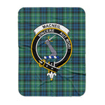 Scotstee Shop Tartan Plaid Blanket MacNeill Of Colonsay Clan Crest Badge Scottish Tartan Plaid Sherpa Blanket