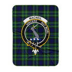 Scotstee Shop Tartan Plaid Blanket MacNeill Of Colonsay Hunting Clan Crest Badge Scottish Tartan Plaid Sherpa Blanket