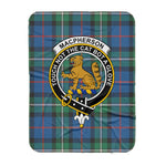 Scotstee Shop Tartan Plaid Blanket Macpherson Clan Crest Badge Scottish Tartan Plaid Sherpa Blanket