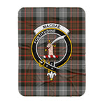 Scotstee Shop Tartan Plaid Blanket MacRae Hunting Weathered Clan Crest Badge Scottish Tartan Plaid Sherpa Blanket