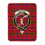 Scotstee Shop Tartan Plaid Blanket MacRae Modern Clan Crest Badge Scottish Tartan Plaid Sherpa Blanket