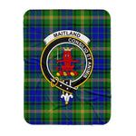 Scotstee Shop Tartan Plaid Blanket MaiTland Clan Crest Badge Scottish Tartan Plaid Sherpa Blanket