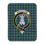 Scotstee Shop Tartan Plaid Blanket Malcolm Ancient Clan Crest Badge Scottish Tartan Plaid Sherpa Blanket