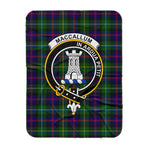 Scotstee Shop Tartan Plaid Blanket Malcolm Moderm Clan Crest Badge Scottish Tartan Plaid Sherpa Blanket
