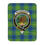 Scotstee Shop Tartan Plaid Blanket Marjoribanks Ancient Clan Crest Badge Scottish Tartan Plaid Sherpa Blanket