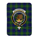 Scotstee Shop Tartan Plaid Blanket Marjoribanks Modern Clan Crest Badge Scottish Tartan Plaid Sherpa Blanket