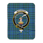 Scotstee Shop Tartan Plaid Blanket Matheson Hunting Ancient Clan Crest Badge Scottish Tartan Plaid Sherpa Blanket