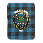 Scotstee Shop Tartan Plaid Blanket Maule Ancient Clan Crest Badge Scottish Tartan Plaid Sherpa Blanket