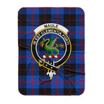 Scotstee Shop Tartan Plaid Blanket Maule Modern Clan Crest Badge Scottish Tartan Plaid Sherpa Blanket