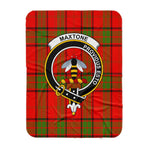 Scotstee Shop Tartan Plaid Blanket Maxton Clan Crest Badge Scottish Tartan Plaid Sherpa Blanket