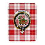 Scotstee Shop Tartan Plaid Blanket Maxwell Plaid Clan Crest Badge Scottish Tartan Plaid Sherpa Blanket