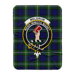 Scotstee Shop Tartan Plaid Blanket Meldrum Forbes Clan Crest Badge Scottish Tartan Plaid Sherpa Blanket