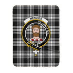 Scotstee Shop Tartan Plaid Blanket Menzies Modern Clan Crest Badge Scottish Tartan Plaid Sherpa Blanket