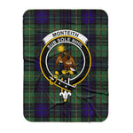 Scotstee Shop Tartan Plaid Blanket Monteith Hunting Clan Crest Badge Scottish Tartan Plaid Sherpa Blanket