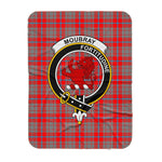 Scotstee Shop Tartan Plaid Blanket Moubray Clan Crest Badge Scottish Tartan Plaid Sherpa Blanket