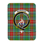 Scotstee Shop Tartan Plaid Blanket Muirhead Clan Crest Badge Scottish Tartan Plaid Sherpa Blanket