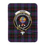 Scotstee Shop Tartan Plaid Blanket Nairn Clan Crest Badge Scottish Tartan Plaid Sherpa Blanket