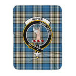 Scotstee Shop Tartan Plaid Blanket Napier Ancient Clan Crest Badge Scottish Tartan Plaid Sherpa Blanket