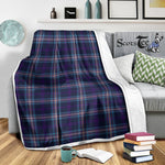 Scotstee Shop Tartan Plaid Blanket Navy Royal Scottish Tartan Plaid Sherpa Blanket