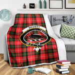 Scotstee Shop Tartan Plaid Blanket Nesbitt Clan Crest Badge Scottish Tartan Plaid Sherpa Blanket