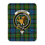 Scotstee Shop Tartan Plaid Blanket Newlands Clan Crest Badge Scottish Tartan Plaid Sherpa Blanket