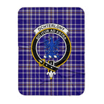 Scotstee Shop Tartan Plaid Blanket Ochterlony Clan Crest Badge Scottish Tartan Plaid Sherpa Blanket