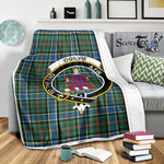 Scotstee Shop Tartan Plaid Blanket Ogilvie Hunting Ancient Clan Crest Badge Scottish Tartan Plaid Sherpa Blanket