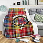 Scotstee Shop Tartan Plaid Blanket Ogilvie Of Airlie Ancient Clan Crest Badge Scottish Tartan Plaid Sherpa Blanket