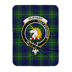 Scotstee Shop Tartan Plaid Blanket Oliphant Modern Clan Crest Badge Scottish Tartan Plaid Sherpa Blanket