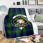 Scotstee Shop Tartan Plaid Blanket Oliphant Modern Clan Crest Badge Scottish Tartan Plaid Sherpa Blanket